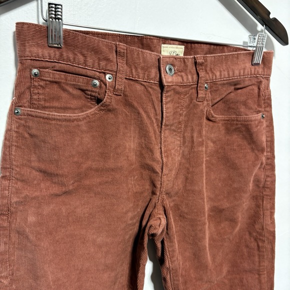 J Crew Pants Mens 30 X 32 Rust Color 250 Corduroy Chino Straight Pockets Stretch - Picture 3 of 9